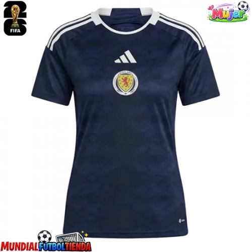Camiseta Escocia Primera Equipación Replica Mundial 2026 para mujer mangas cortas
